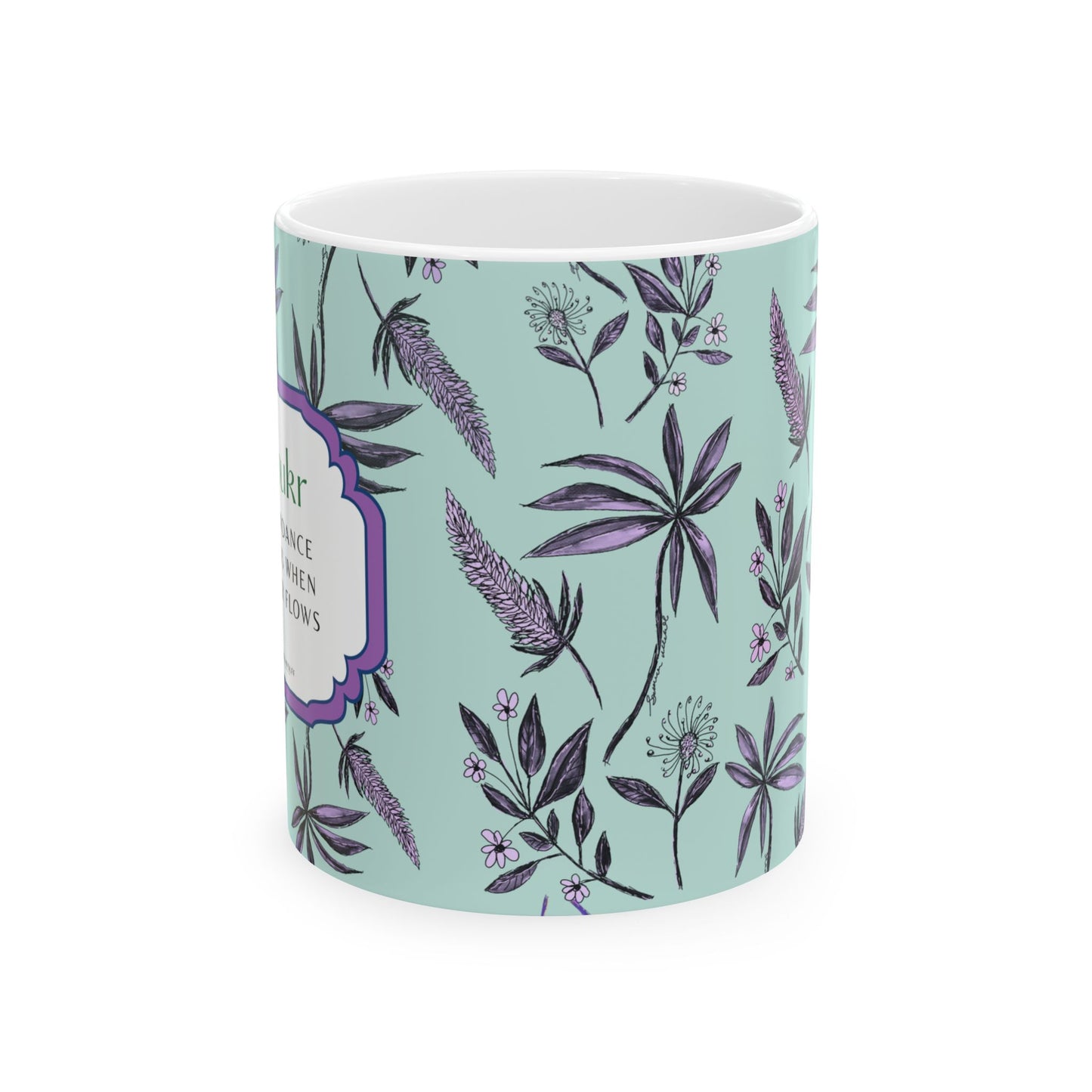 Ceramic Mug, Arabic Word 'SHUKR' Gratefulness Thanks, Original Artwork by Malik and Wolff, Coffee Cup, Tea Mug, Thankful Gift, Gratitude
