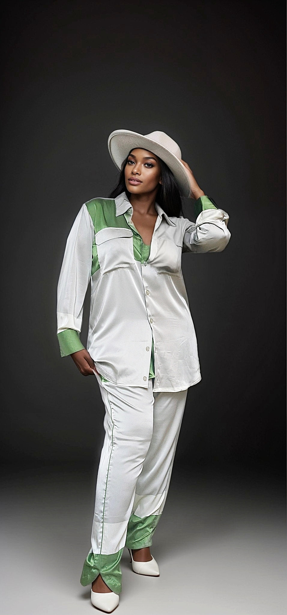 The Amalfi - Mulberry Charmeuse Set