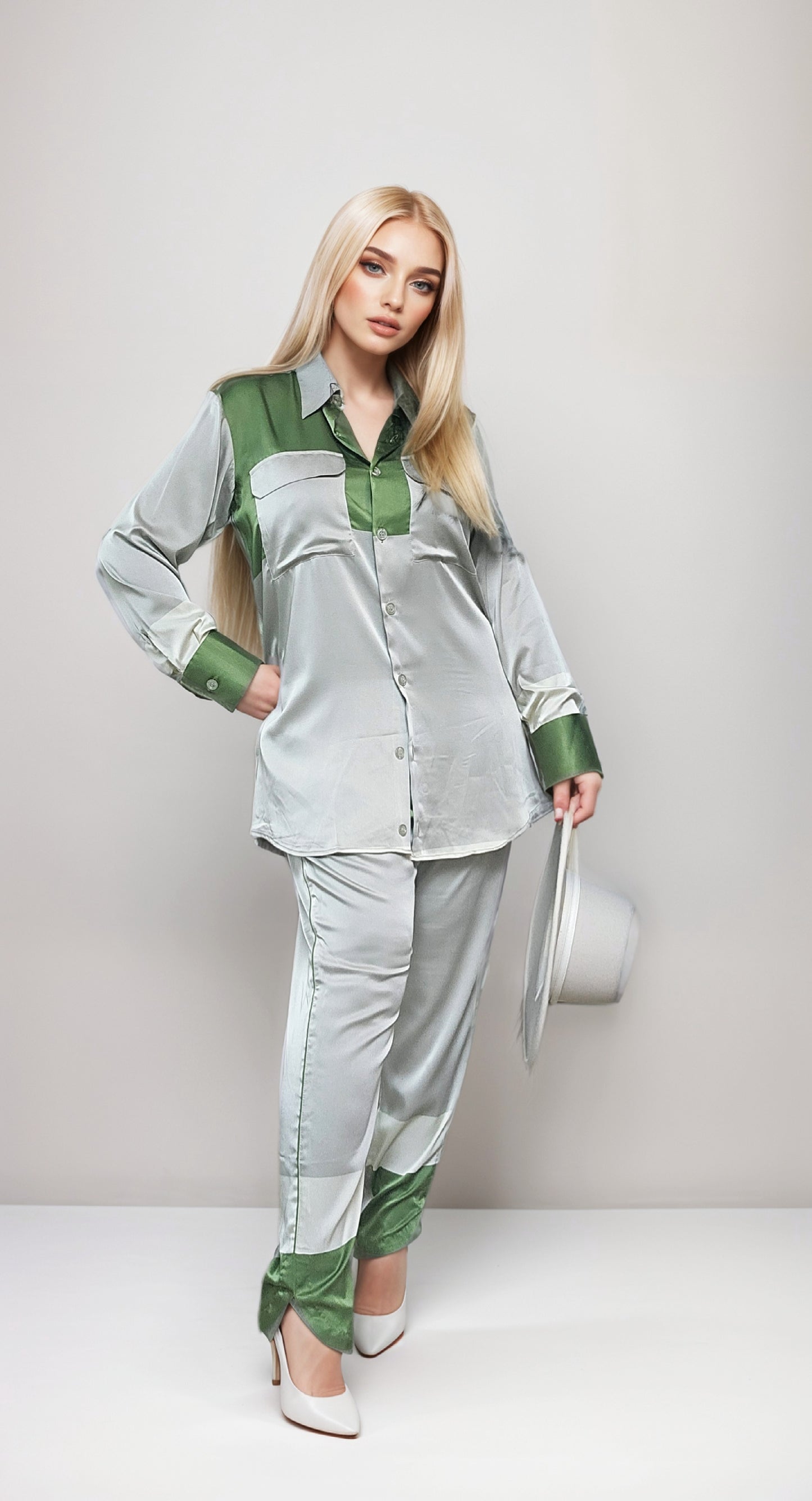 The Amalfi - Mulberry Charmeuse Set