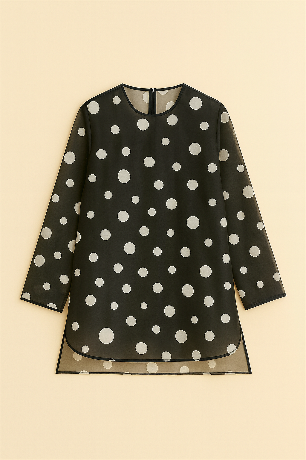 Organza White Polka Dot shirt