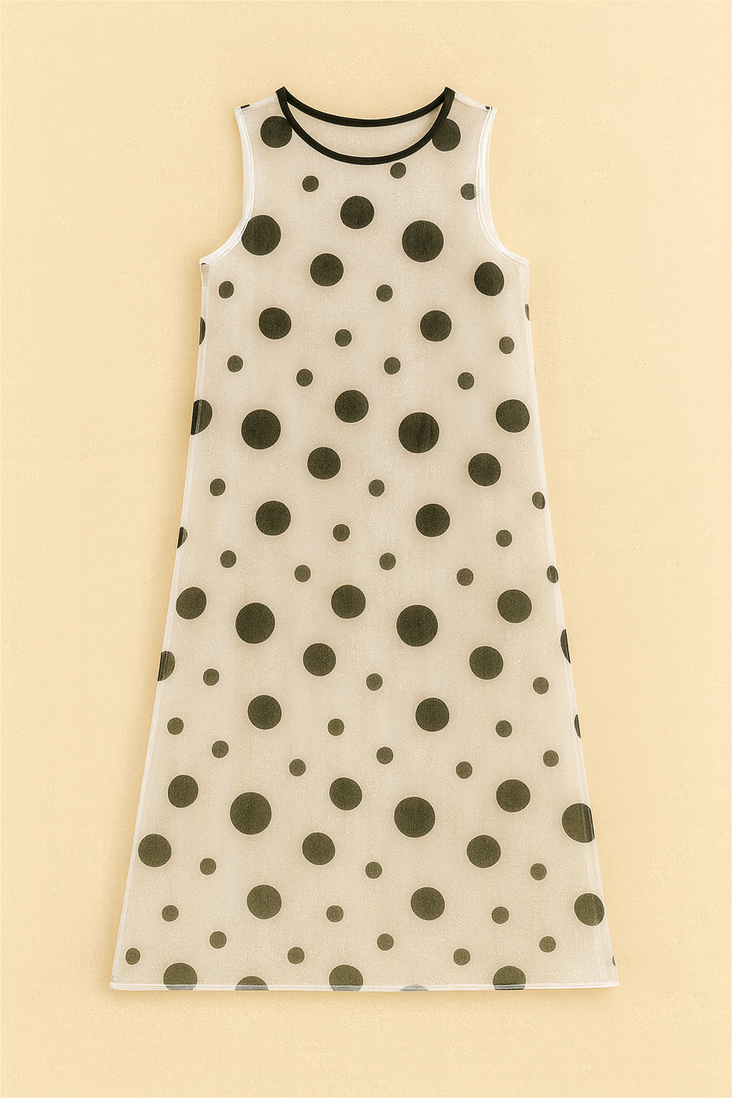 White Beyond Delicate Polka Dot Shift Dress