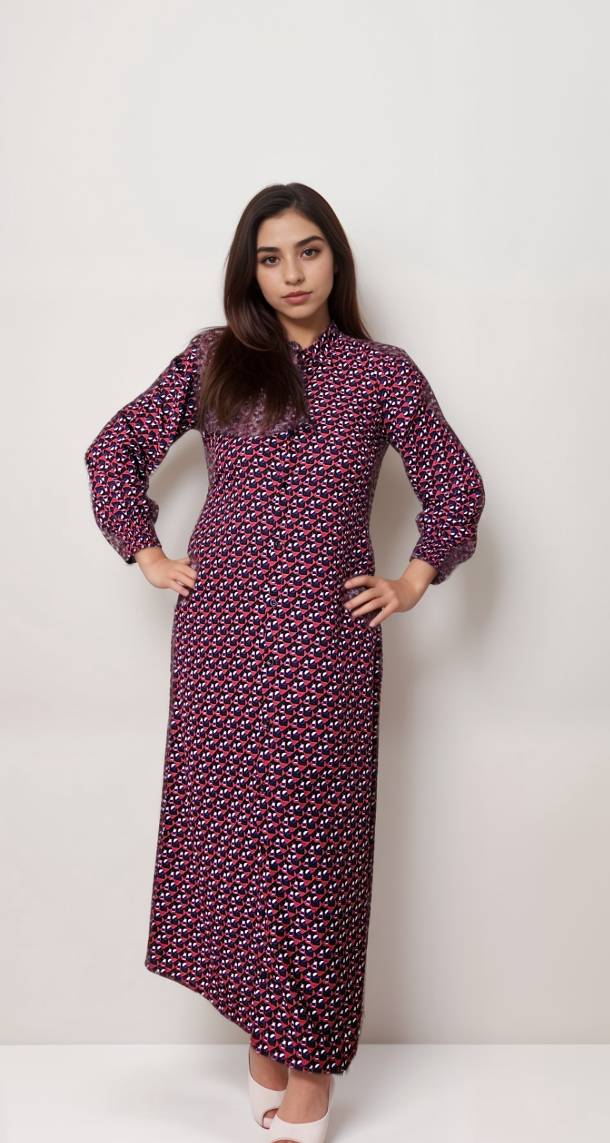 Jaipur Jewels A-Line Dress with Necktie