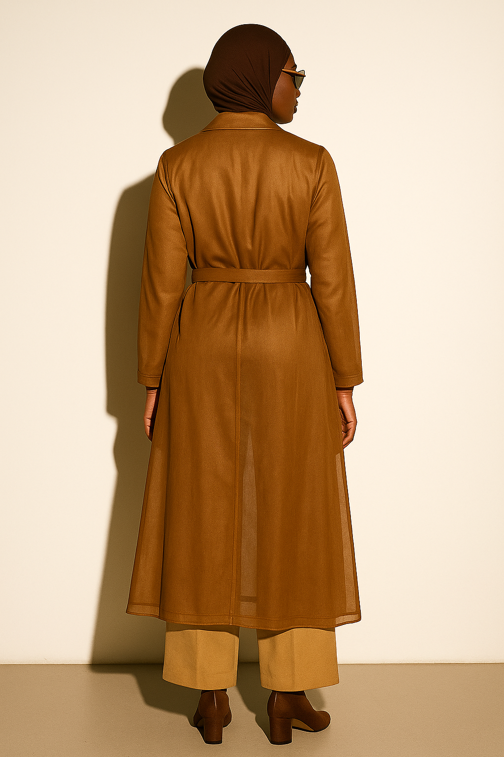 BRONZE ORGANZA COAT DRESS
