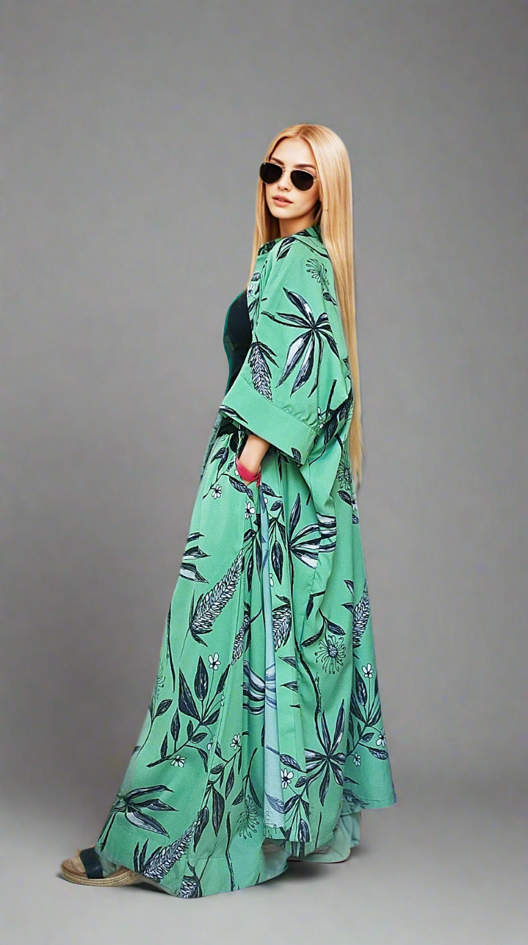 Fuchsia Botanica kaftan shirt set⁸