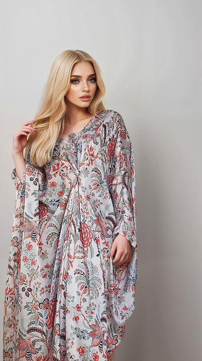 The Drape Kaftan- Tropical Paisley