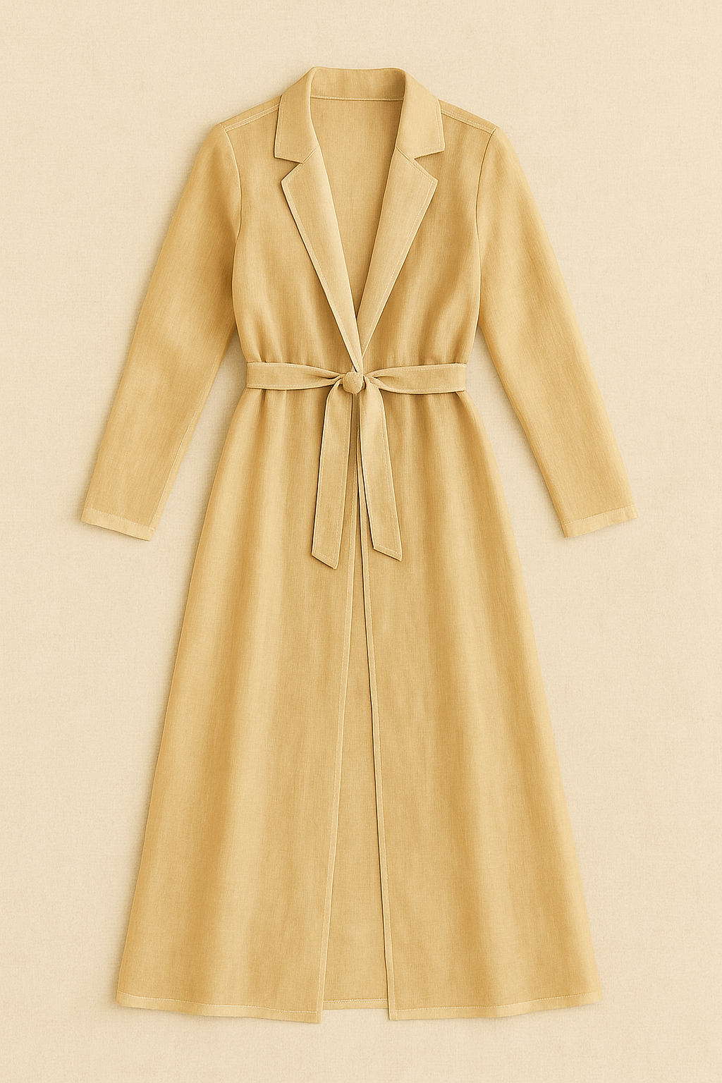 SAND ORGANZA COAT DRESS