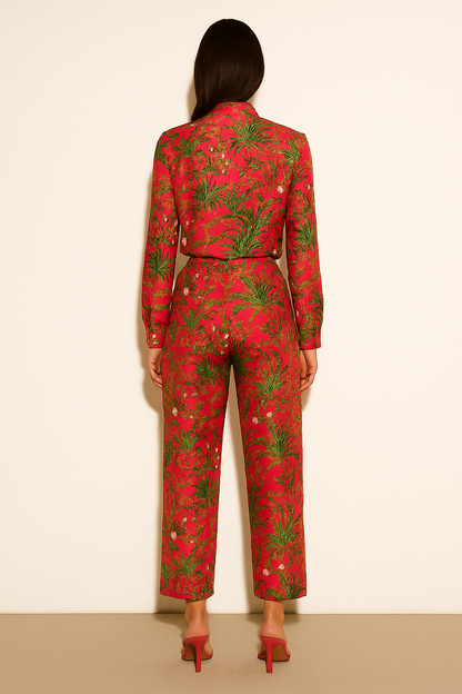 Crimson Forest Top and Pant Set
