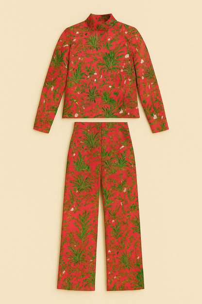 Crimson Forest Top and Pant Set