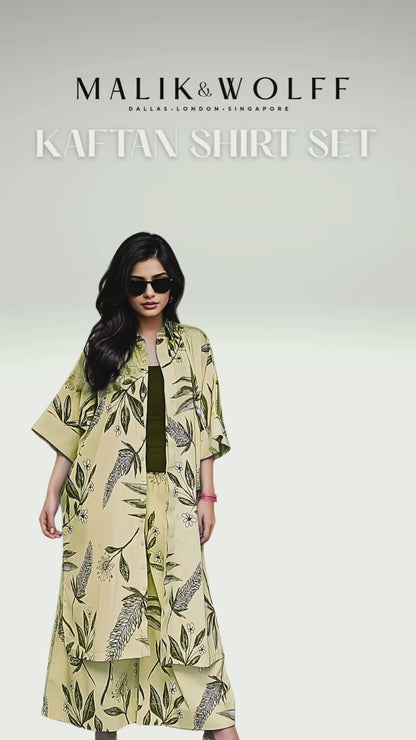 Fuchsia Botanica kaftan shirt set⁸